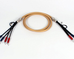 Готовый акустический кабель Van den Hul Mounted set 3T The Cloud SE Hybrid. 5 метров пара. Разъем BERRI bi-amping  (4-4). Цвет: золотой