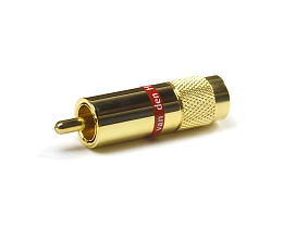 Разъем RCA Van den Hul C-7.3  Цвет золотой. Красная маркировка