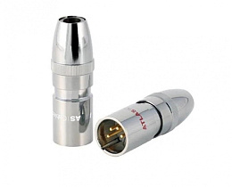 Разьём ATLAS XLR 4 pin OCC хром/белый, "папа"