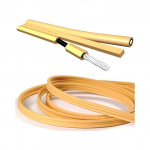 Плоский двухжильный акустический кабель Van den Hul The CS-122 Hybrid. В нарезку. Цвет: кремовый