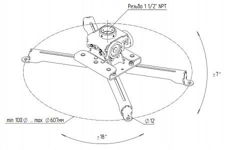 Кронштейн Stabilizz SZZ-P75B-inch Кронштейн Stabilizz SZZ-P75B-inch