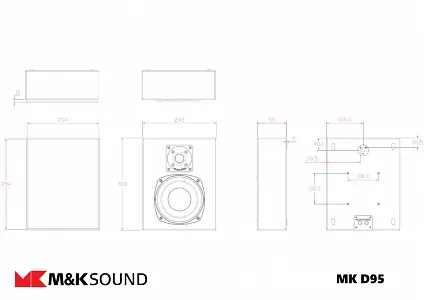 Настенная акустическая система M&K Sound D95. Цвет: Матовый белый [White Satin/White Cloth]