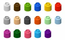 Элемент конструктора одиночный цветной Ботзис (Botzees Color Blocks) 14 (жёлтый)