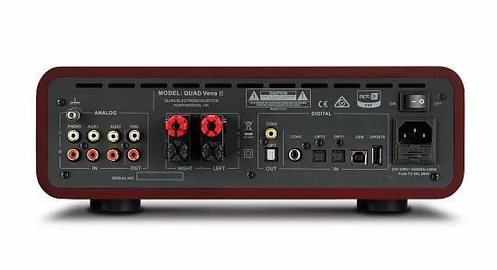 Интегральный усилитель со встроенным ЦАП QUAD Vena II, Цвет: Красное дерево [Sapele Mahogany]