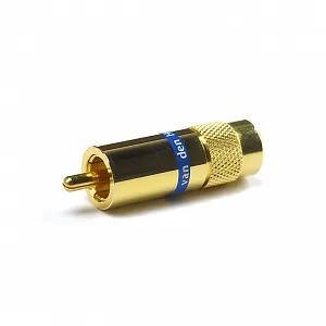 Разъем RCA Van den Hul C-9.0 Цвет: золотой. Синяя маркировка