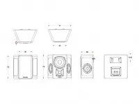 Трипольные акустические системы M&K Sound S150T.  Цвет: Белый [White Satin/White Cloth]