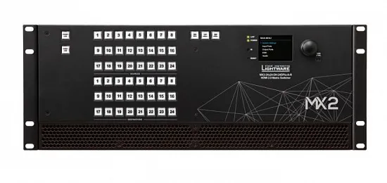 Матричный коммутатор Lightware MX2-24x24-DH-24DPio-A-R Матричный коммутатор Lightware MX2-24x24-DH-24DPio-A-R